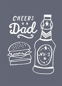 Perfect to send to dads who love burgers and beers! By Sadler Jones.
