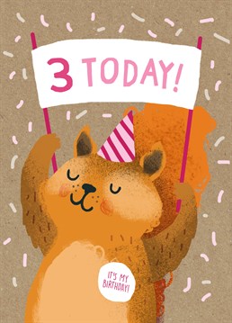 If you know a little one turning 3 soon, celebrate their day with this cute Birthday card from Stormy Knight!