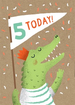 If you know a snappy little chappy turning 5 soon, then get the party started with this brilliant Birthday card from Stormy Knight!