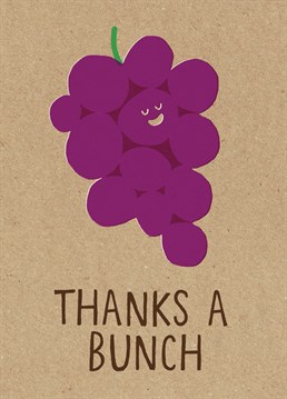Say thanks to a grape friend with this lovely Thank You card from Stormy Knight!