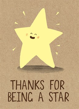 Let your stellar friend know they're a total star with this adorable Thank You card from Stormy Knight!