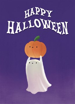 Wish your loved one a Happy Halloween with this cute ghost card!
