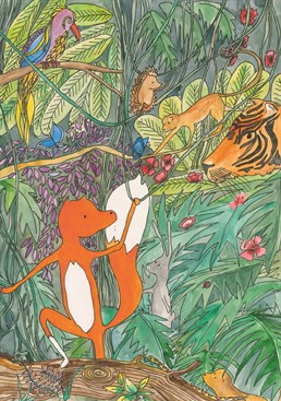 This fox is king of the jungle! Send this great Birthday card by Sarah Lovell Art for any occasion!