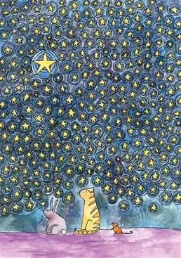 There's nothing better than stargazing with some brilliant company and this Sarah Lovell Art Birthday card, illustrates that perfectly.