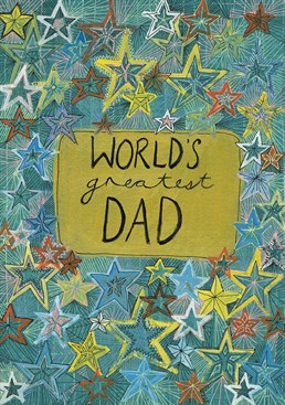 Let your dad know how brilliant he is with this lovely Birthday card by Sarah Lovell Art.