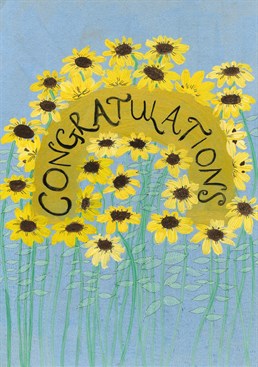 Wish someone 'Congratulations' with this beautiful card from Sarah Lovell Art!