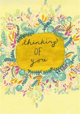 Let someone know you're thinking of them with this sweet card by Sarah Lovell Art.