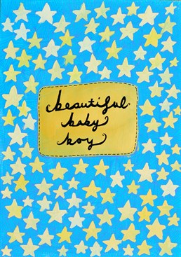 Send this beautiful Sarah Lovell Art card to new parents of a baby boy!