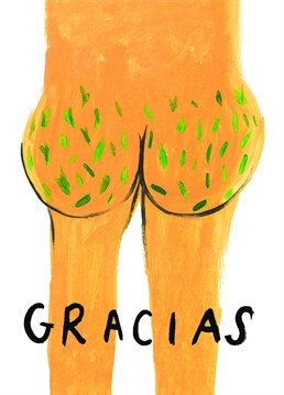 Send someone this very Cheeky! and fun thank you card and make them laugh
