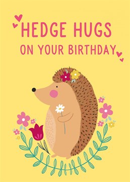 Send this hedgehog themed Birthday card to mark a special day