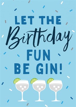 Send Birthday wishes to the Gin loving friend in your life with this funny Gin themed design