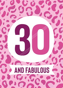 Celebrate this most special of milestones with this animal print inspired 30th Birthday card
