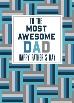 Celebrate father's day this year with this colourful card to honour the awesome Dad in your life.