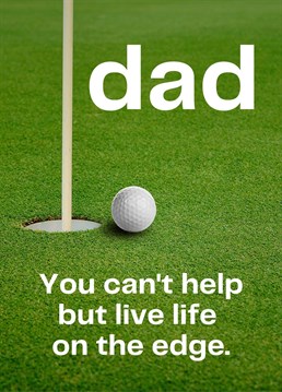 If you know someone that talks a big swing but doesn't quite have the score card to match, this funny golf card is the perfect way to poke a bit of Birthday or Father's Day fun! Designed by Studio One.
