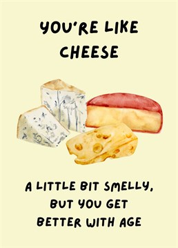 Give your friend of loved one a giggle on their special day with this cheesy funny birthday card for him!