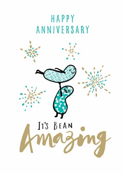 Every year your relationship gets better! An anniversary card designed by Spots and Stripes.