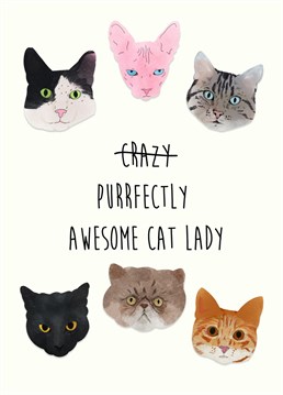 Send your cat-loving friend this cute funny illustrated card to let them know how much they mean to you.