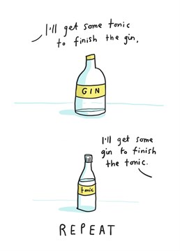 Is this a regular occurance in your household? Perfect card for gin lovers, great for birthdays or just to say hi. (or cheers!)
