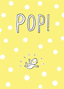 This fun and cute unisex baby card is perfect for congratulating the arrival of a brand new human being. A nice bright yellow perfect for a boy or girl.