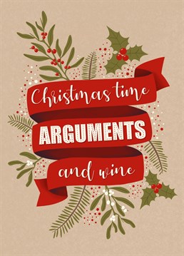 Is it even Christmas if there isn't a family argument at some point? Families will relate to this cheeky Christmas card designed by Sassy Sarah.