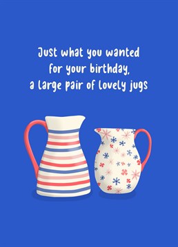 Who doesn't love a large pair of lovely jugs? Cheeky birthday card designed by Sassy Sarah.