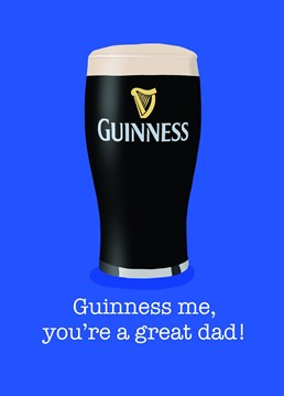 Give your beer loving dad this funny card on Father's Day. Guinness card designed by Sassy Sarah.