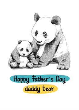 Send your dad this cute panda bear duo on Father's Day. Father's Day card designed by Sassy Sarah.