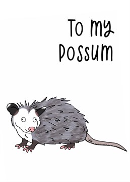 Send a message to that special someone with this 'To My Possum' card