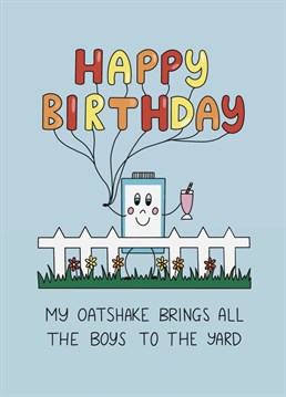 Say happy birthday to your vegan friends with this cute birthday card by Schnauzer Scribbles.