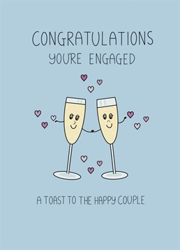 Say congratulations to the newly engaged couple with this Engagement card by Schnauzer Scribbles. Love is all you need (as well as a few quid for the wedding!)
