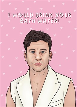 Let your loved one know how much they truly mean to you with this romantic Saltburn card. Perfect for any Barry Keoghan fan.