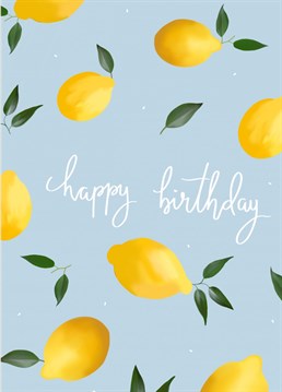 Send your loved one birthday wishes with this beautiful lemon illustrated card. Perfect for a lover of lemons , florals or plants.