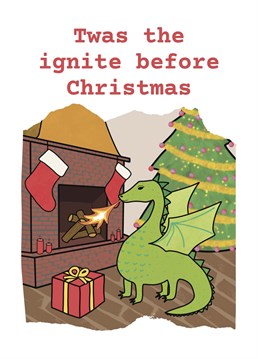 Put a smile on a face with this hilarious take on the 'Twas the night before Christmas' peom, with a cute dragon!