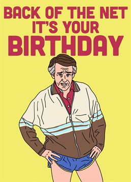 Back of the net its Father's Day, great Birthday card for Partridge fans by Swazzdraws