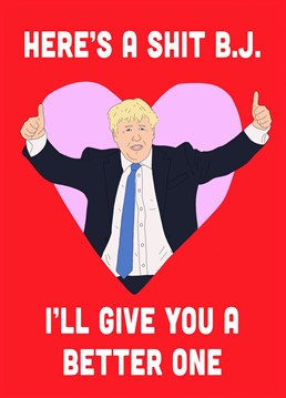 Send your most loved human this cheeky Boris Anniversary card, Design By Swazzdraws