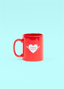 Crooner Frank Sinatra famously sang "Somebody loves me" and so can you with this new, exclusive to Scribbler mug! Enjoy your favourite morning beverage feeling so loved - what could be better than that? 11oz ceramic mug is 9cm tall, 11cm wide (including handle) and 8cm diameter. We recommend hand wash only.