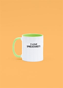 I Love Spreadsheets Mug. Send them something a little cheeky with this brilliant Scribbler gift and trust us, they won't be disappointed!
