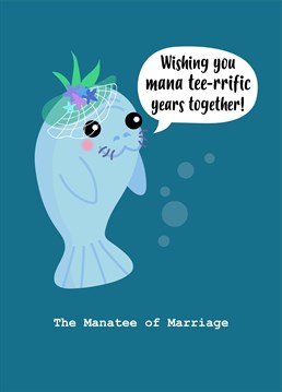 If you love wacky puns then this Charli Tait Wedding card is perfect for the lucky couple about to get married.