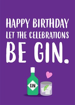 A perfect birthday card for the friend that doesn't know what their limit is when it comes to Gin designed by Charli Tait.