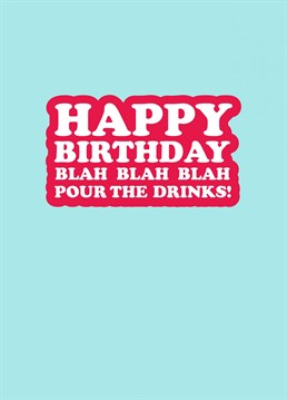 Funny typographic Birthday card for your favourite person.