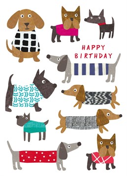Wish them a happy birthday with this cute Dog card.