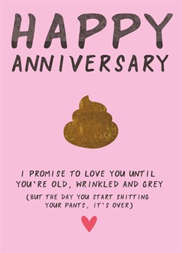 Make them smile with this naughty anniversary card!