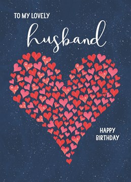 Wish your lovely husband a happy birthday with this sweet card.