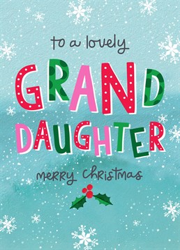 Wish your granddaughter a merry Christmas with this sweet card.