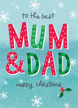 Wish your parents a merry christmas with this cute card.