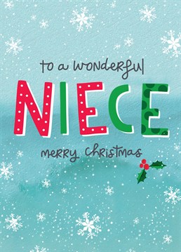 Wish your Niece a happy christmas with this brilliant card.