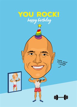 Rock a WWE fans world with this Dwayne Johnson inspired birthday card designed by Tache.