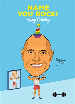 Rock a WWE fans world with this Dwayne Johnson inspired birthday card designed by Tache