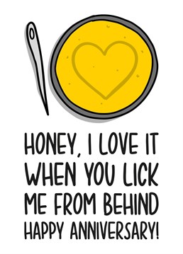 Get this cheeky Squid Game card for your partner who you love to lick all over on your anniversary! "Honey, I love it when you lick me from behind Happy Anniversary!"