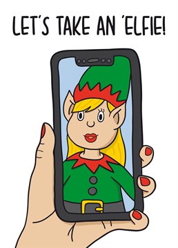 Snap! Snap! Is your friend always on their phone?    Perfect for your selfie and social media-obsessed friend, get this Christmas card for the ones you adore who love taking pictures. Snap!